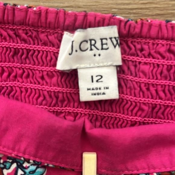 J. Crew Factory Pink Ruffled Tiered Sundress with Puff Sleeves - Picture 2 of 5